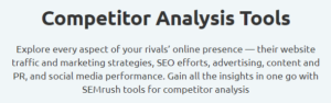 SEMrush是競爭分析的必備工具