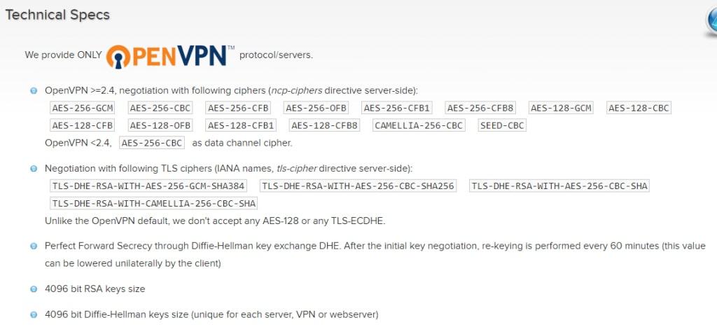 AirVPN其他一些加密級別