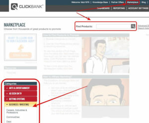 ClickBank 尋找產品